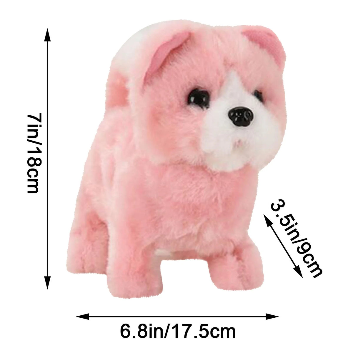 Pink Simulation Plush Dog Toy P445077