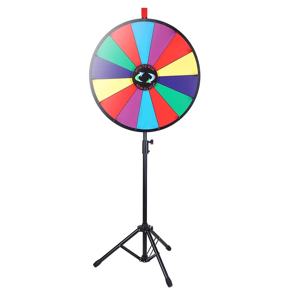 24x22 Color Prize Wheel with Folding Tripod Floor Stand B407