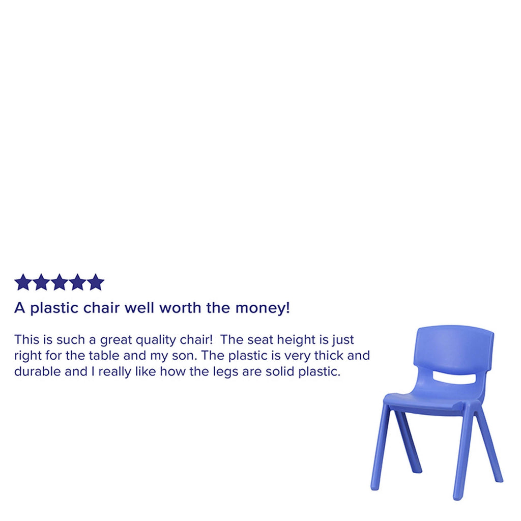 Blue Plastic Stackable School Chair, 4 Pack J671