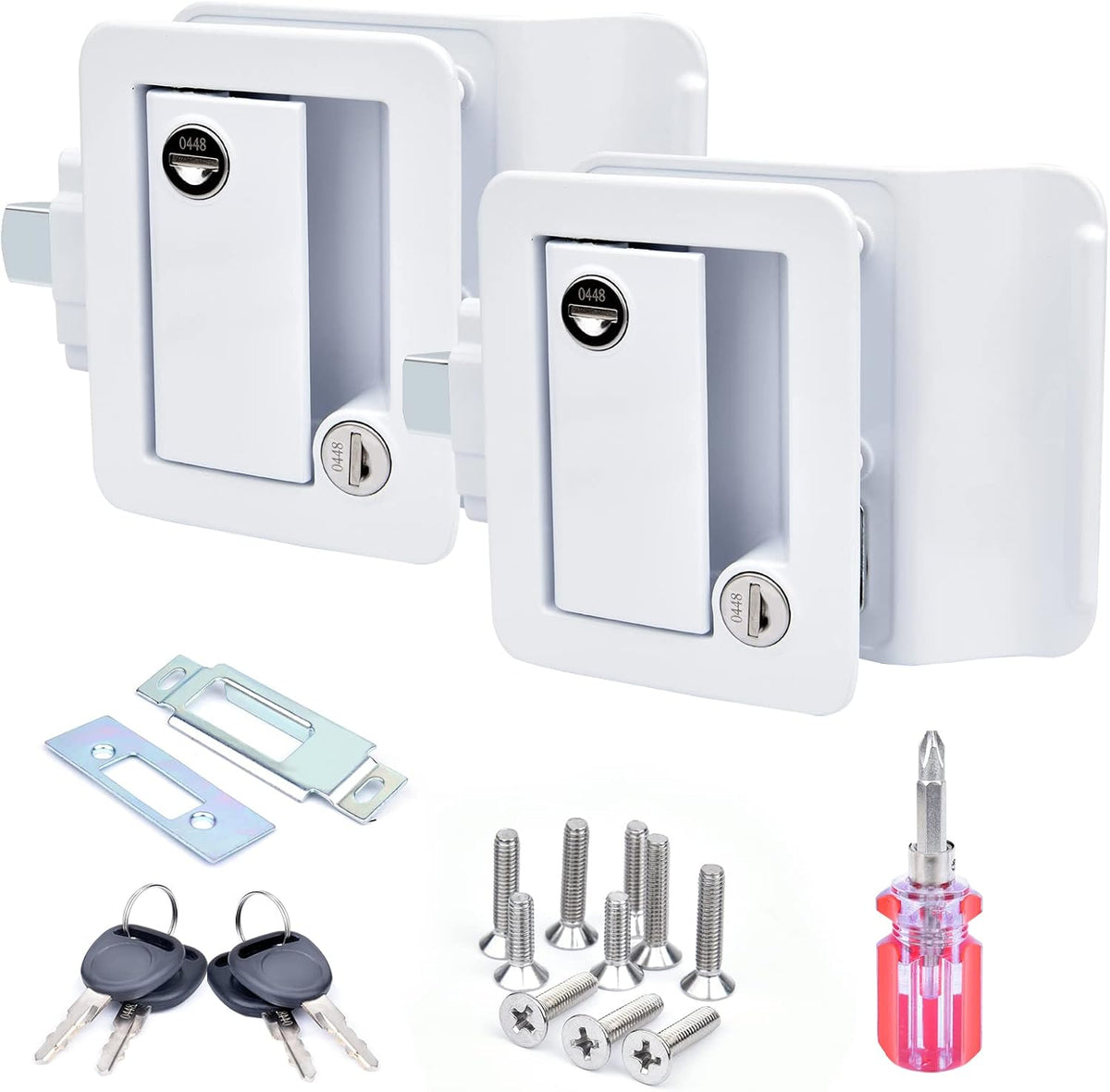 2-Pack RV Door Locks with Paddle Deadbolt E3398