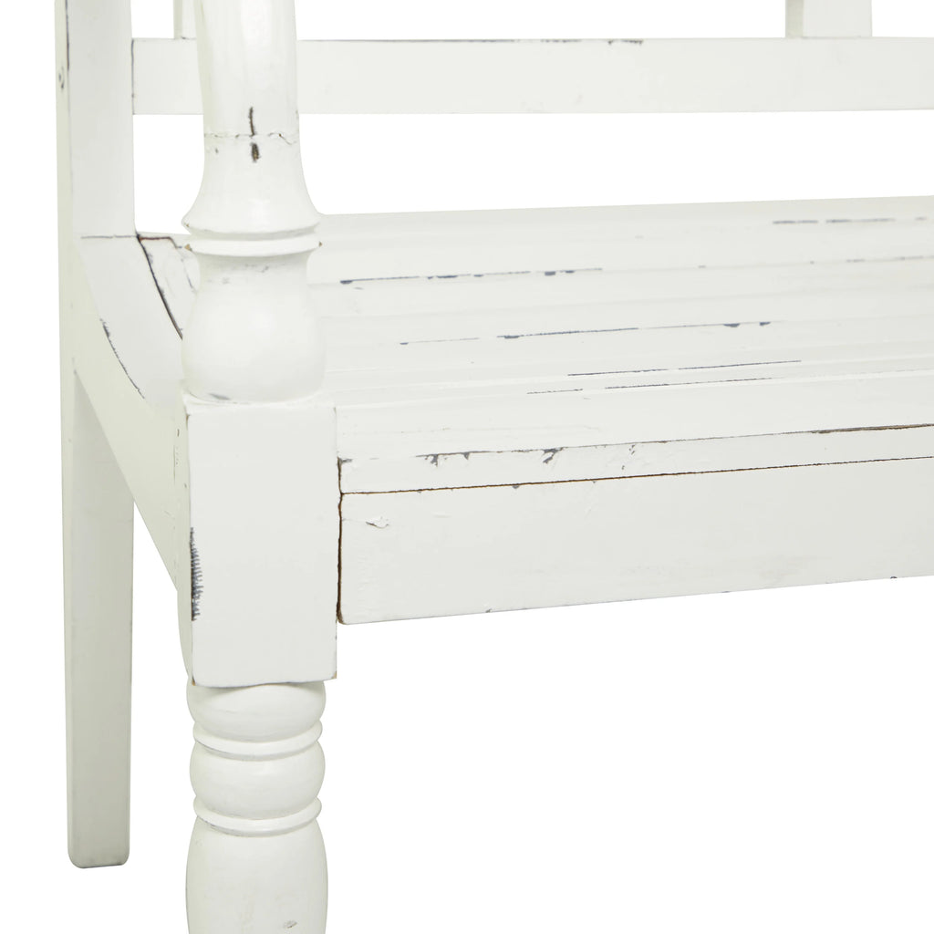 White Wood Bench D189