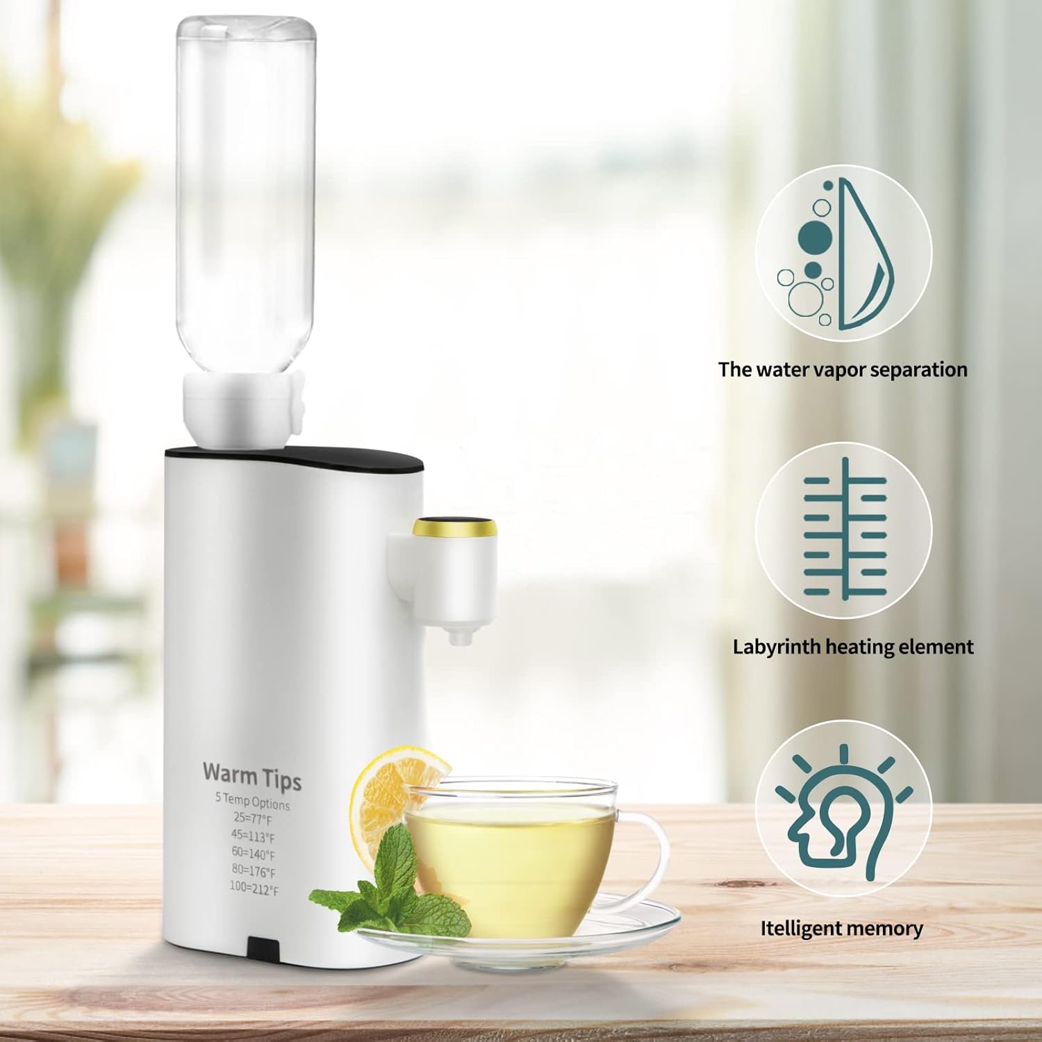 3s Instant Hot Water Dispenser Countertop with Touch Screen and Child Safety Lock O351110