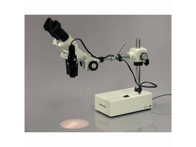 10x & 15X Widefield Stereo Microscope with Boom Arm Stand J2411