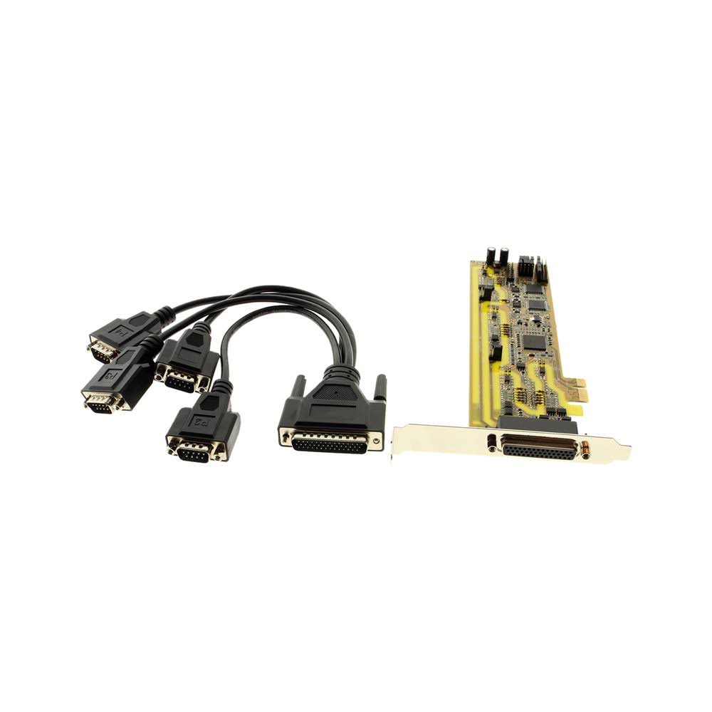 Quad Port Serial RS422/485 PCIe Card with DB44 Cable B4847