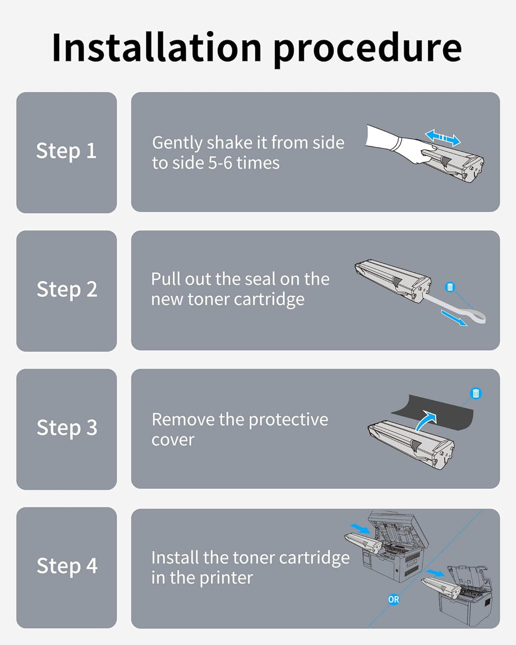 Toner Cartridge for Pantum P2502W, M6552NW, M6602NW Printer, 1,600 Page H100