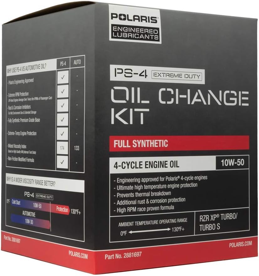 3 Quarts PS-4 Extreme Duty Engine Oil and 1 Oil Filter Pack of 2 K536