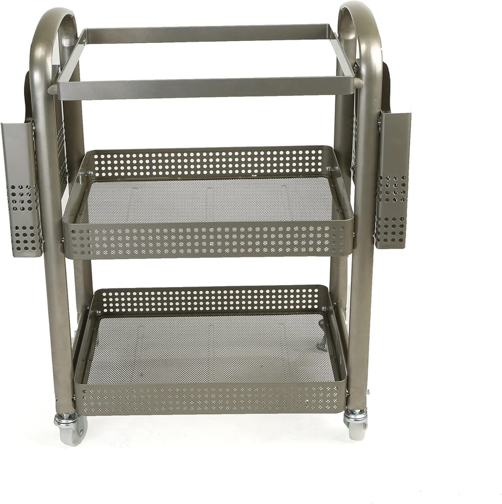Silver Metal Mobile File Cart O430