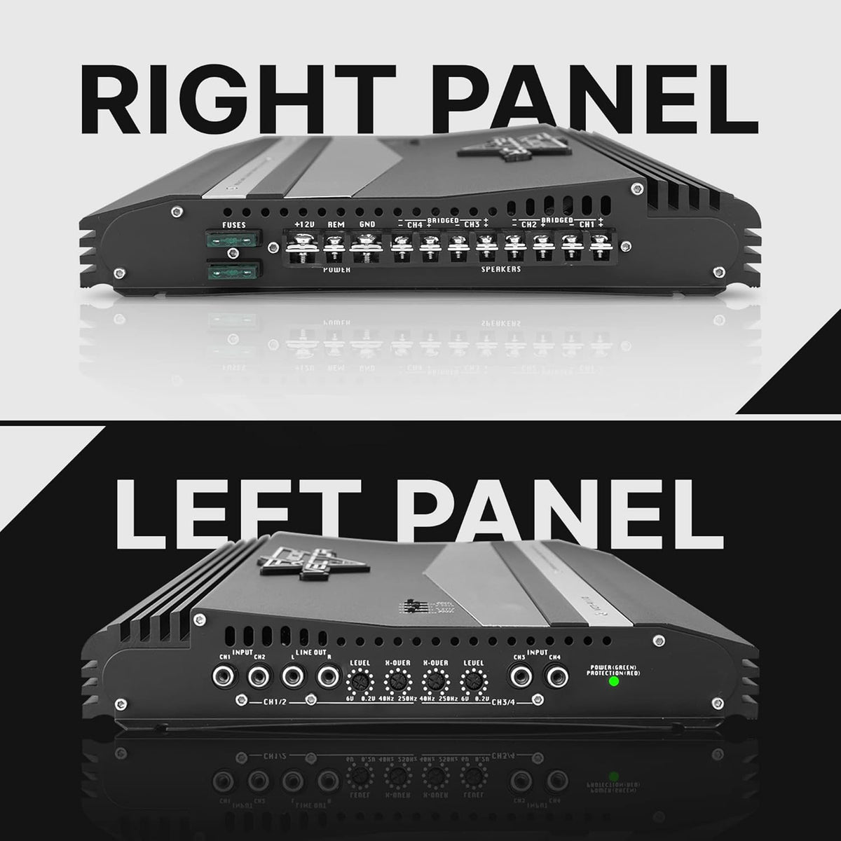4 Channel 2000 Watt Bridgeable MOSFET Car Audio Amplifier I804