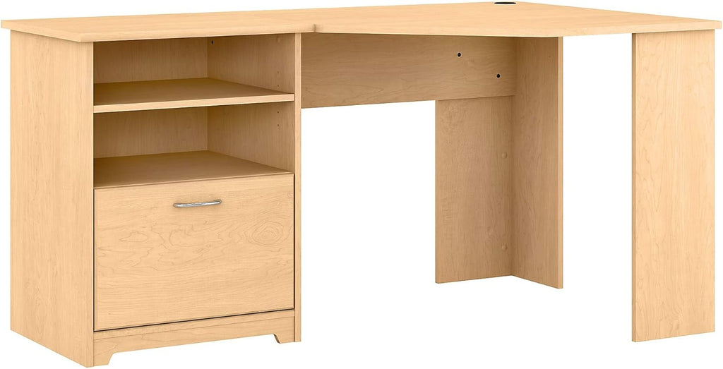 Natural Maple 60W Corner Desk with Storage K137215