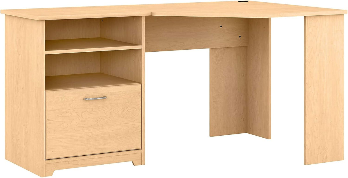 Natural Maple 60W Corner Desk with Storage K137215