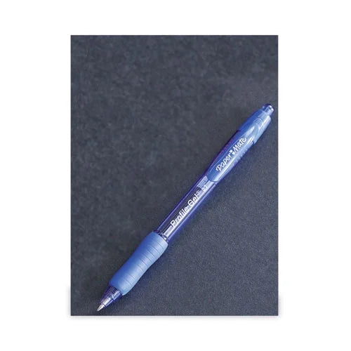 Bold 1 Mm Retractable Gel Pen, Blue Ink, Translucent Blue Barrel, Bundle of 2 Dozen A65037