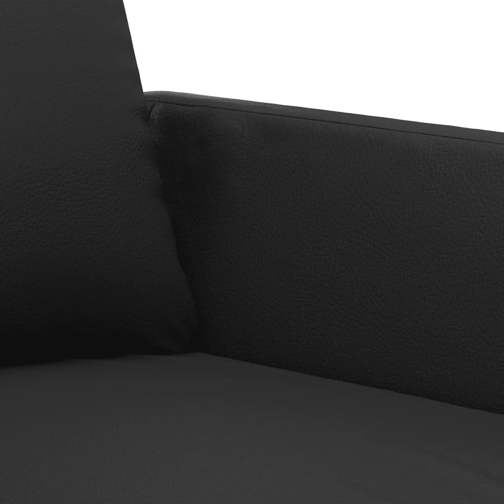 Black Faux Leather Sofa Chair V556