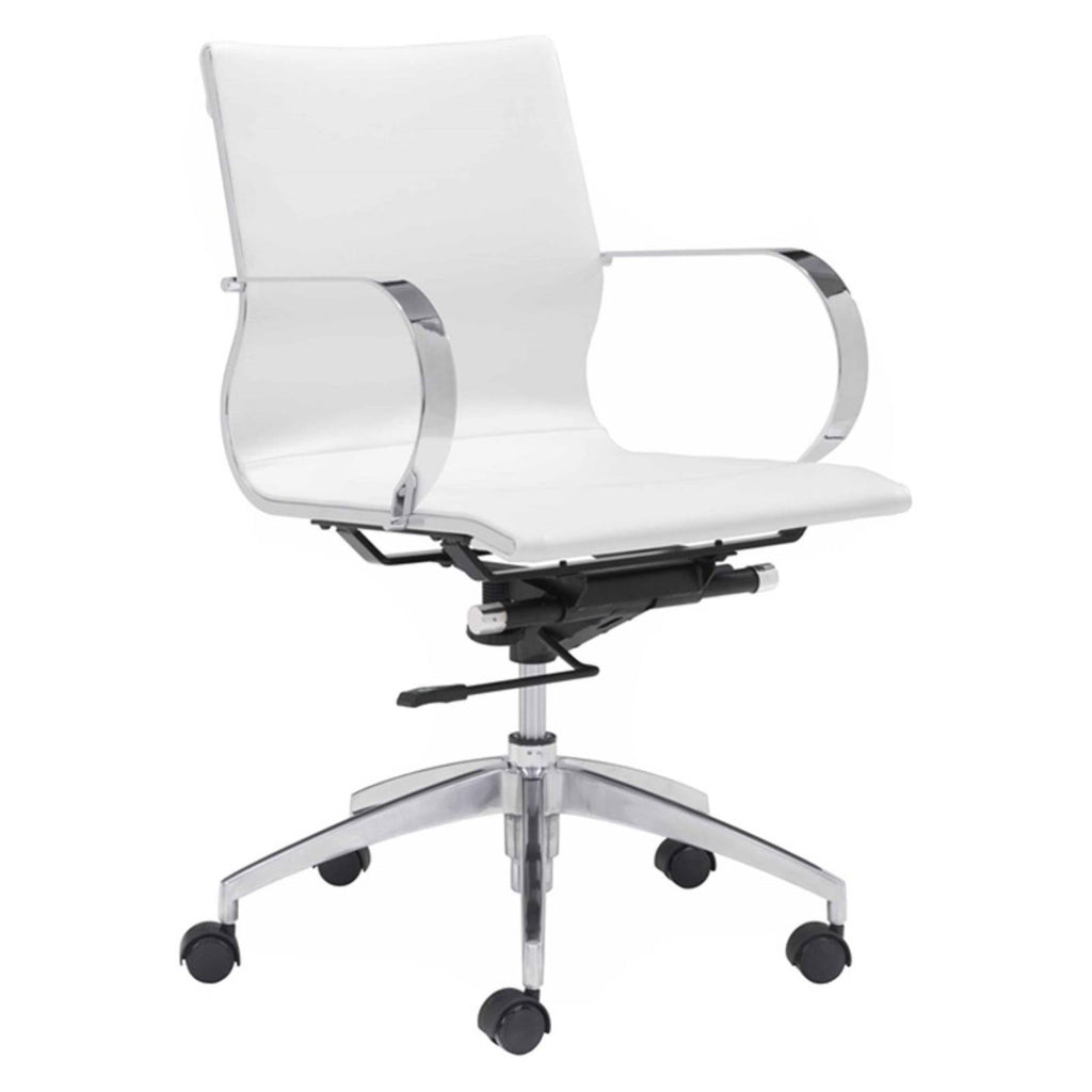 White Mid Back Office Chair I463142