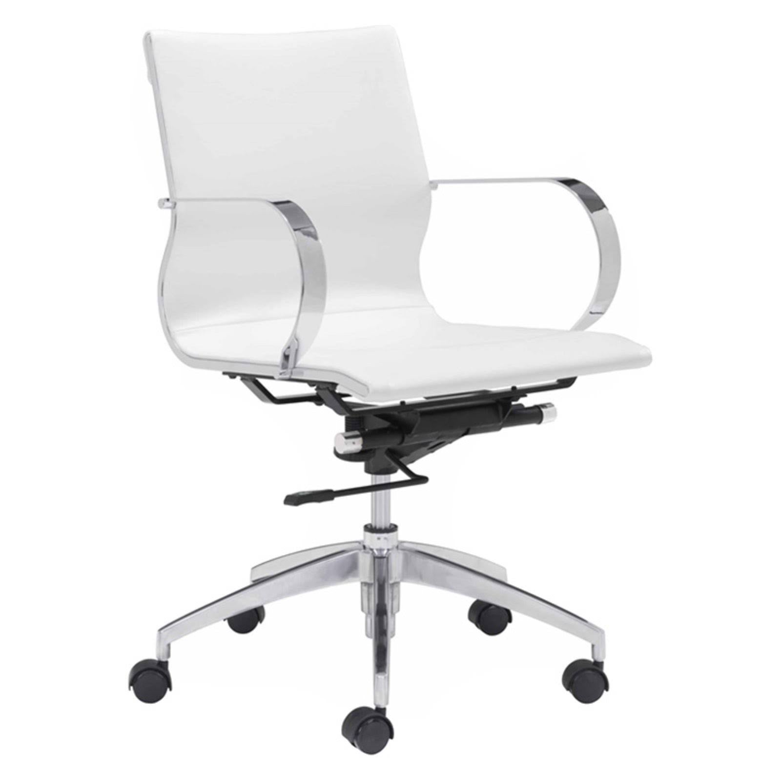 White Mid Back Office Chair I463142