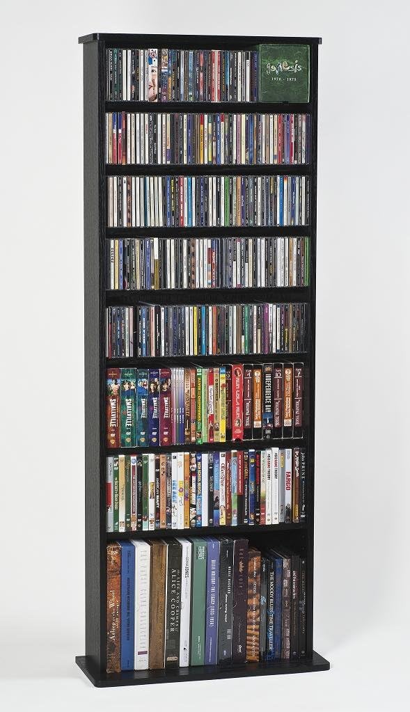 Oak Veneer Multimedia Storage Rack Q77659