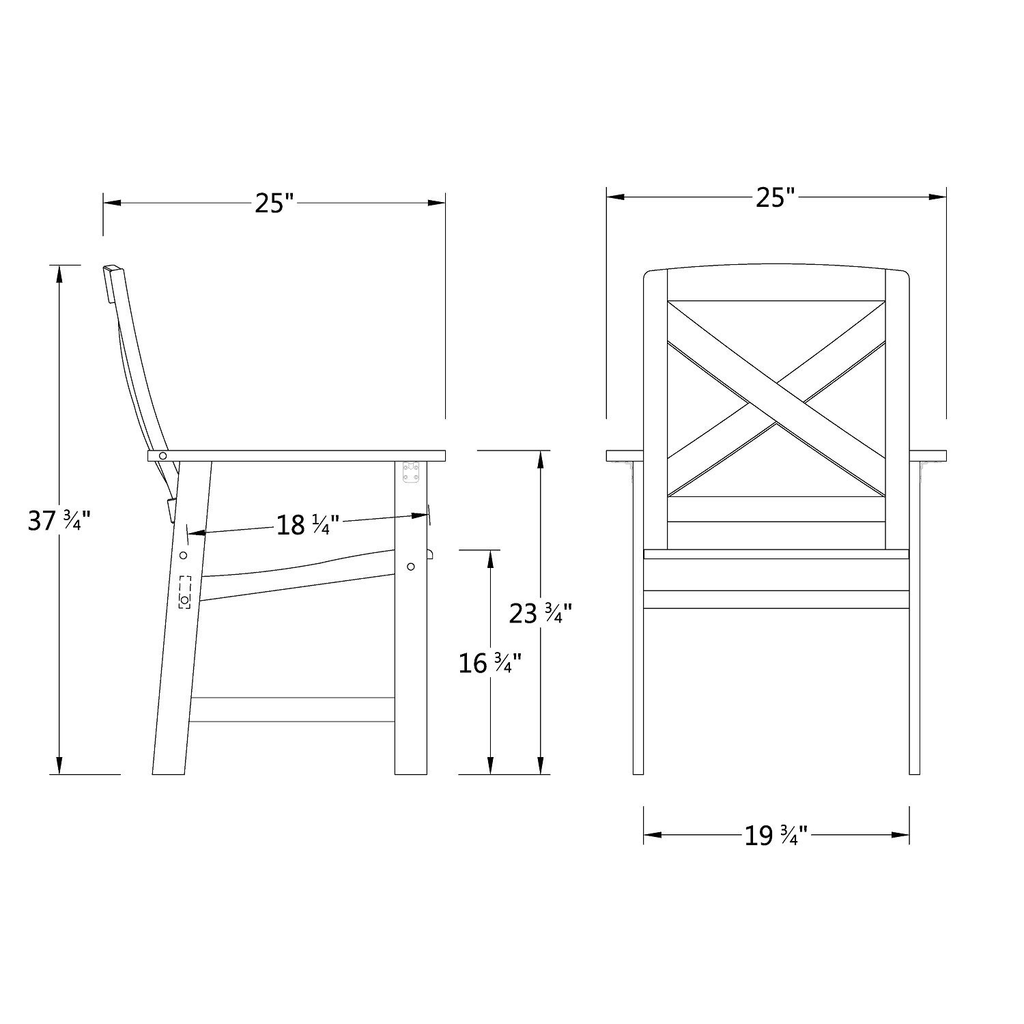 Gray Dining Chair Set of 2 W6925