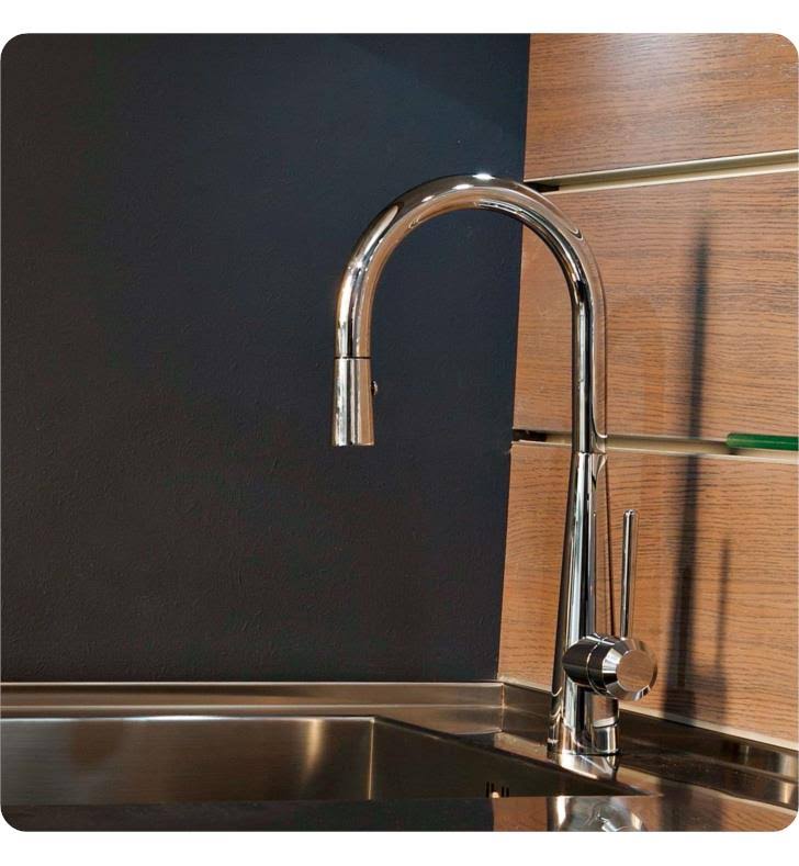 Conical Single Handle Pull-Down Kitchen Faucet in Olive Bronze L6226
