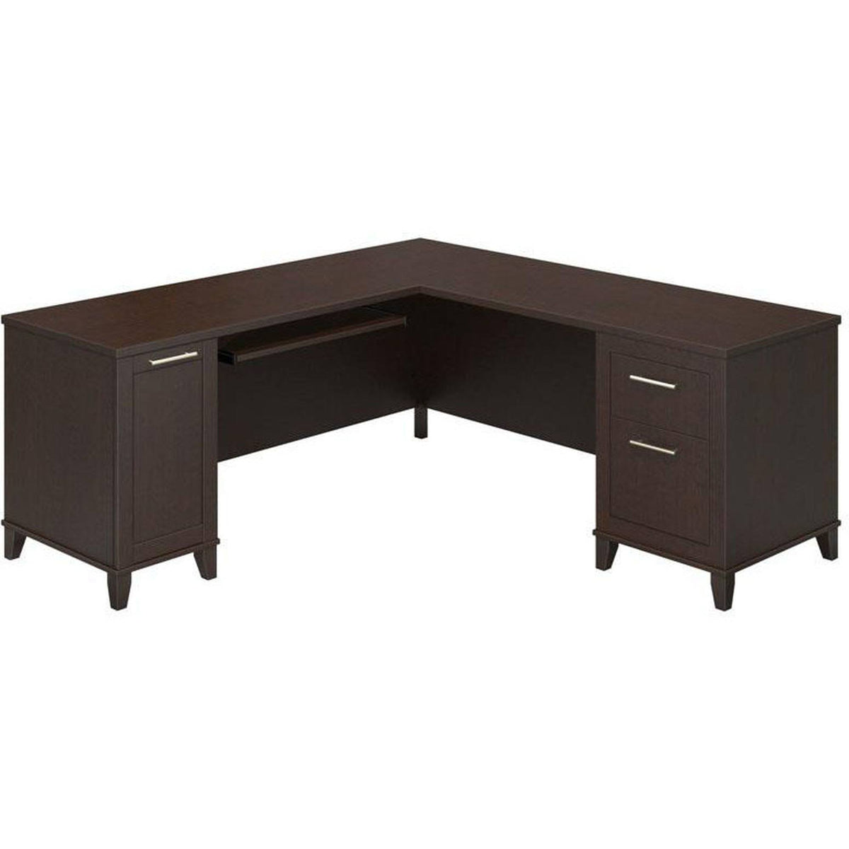 Mocha Cherry L-Shaped Desk O294355