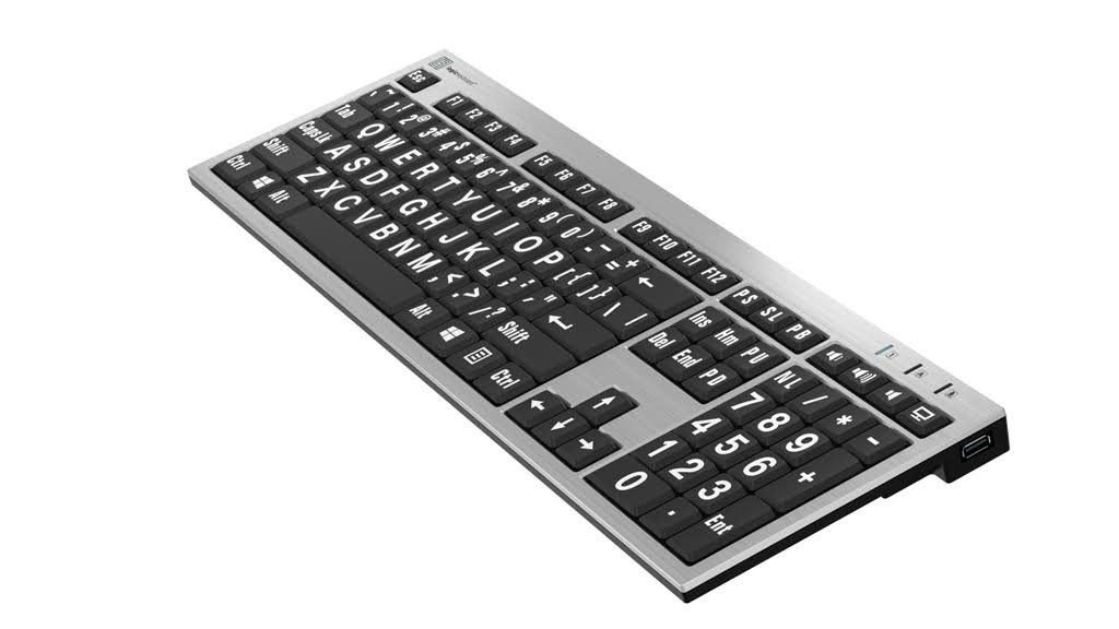 Large Print PC Slim Line Keyboard S1617