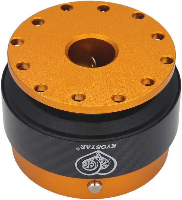 Gold Carbon Fiber Steering Wheel Quick Release Hub Adapter Kit X674923