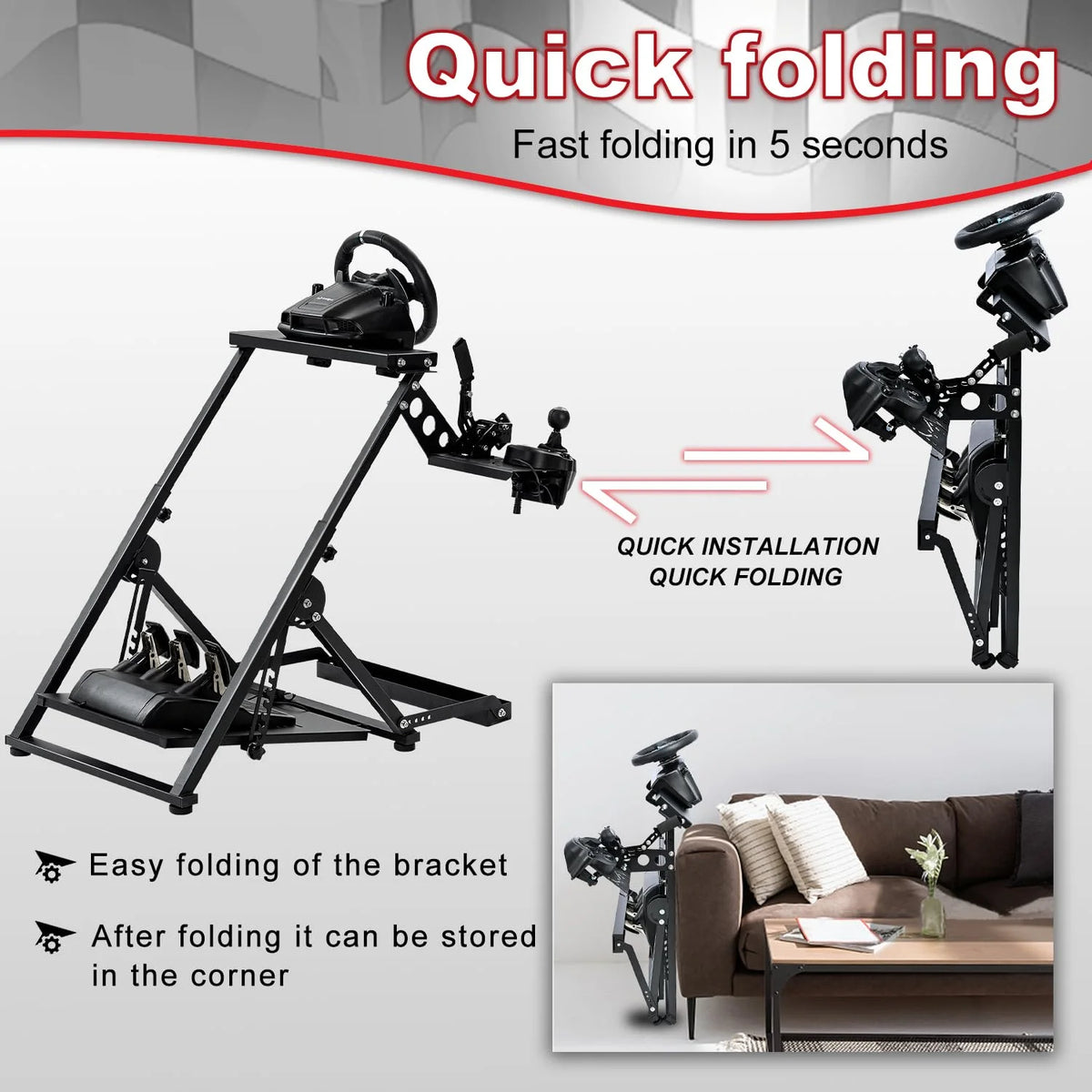 Foldable Racing Wheel Stand X13371