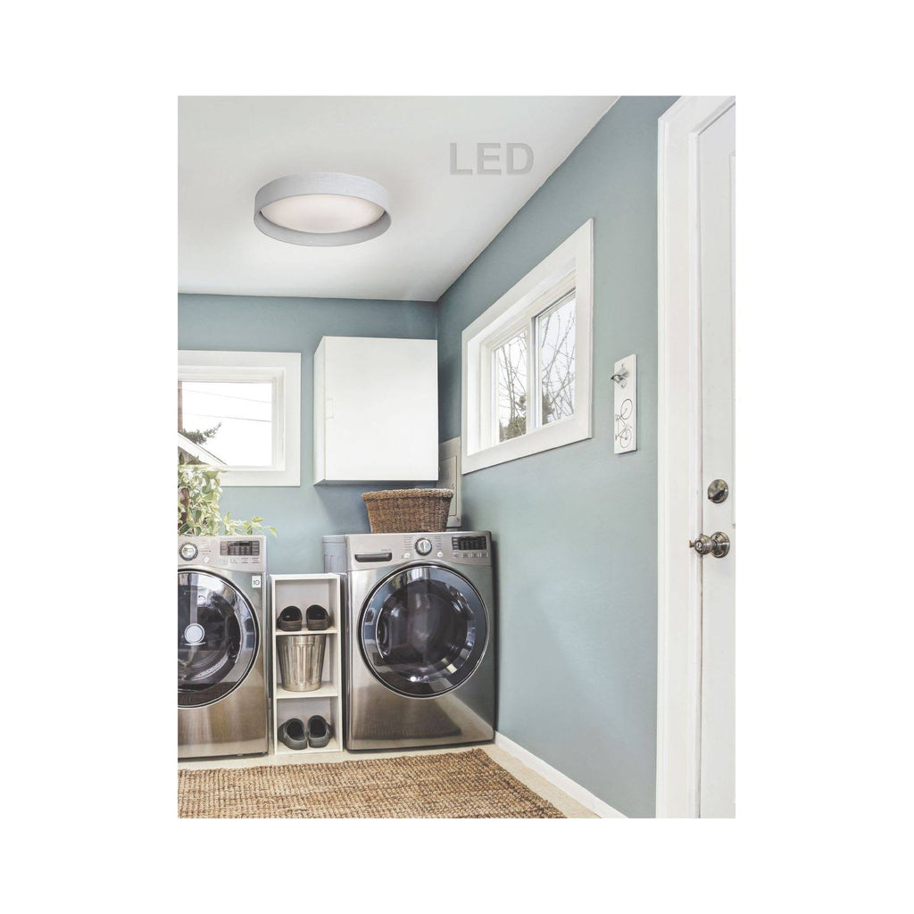 15x22 LED Flush Mount White Shade C293