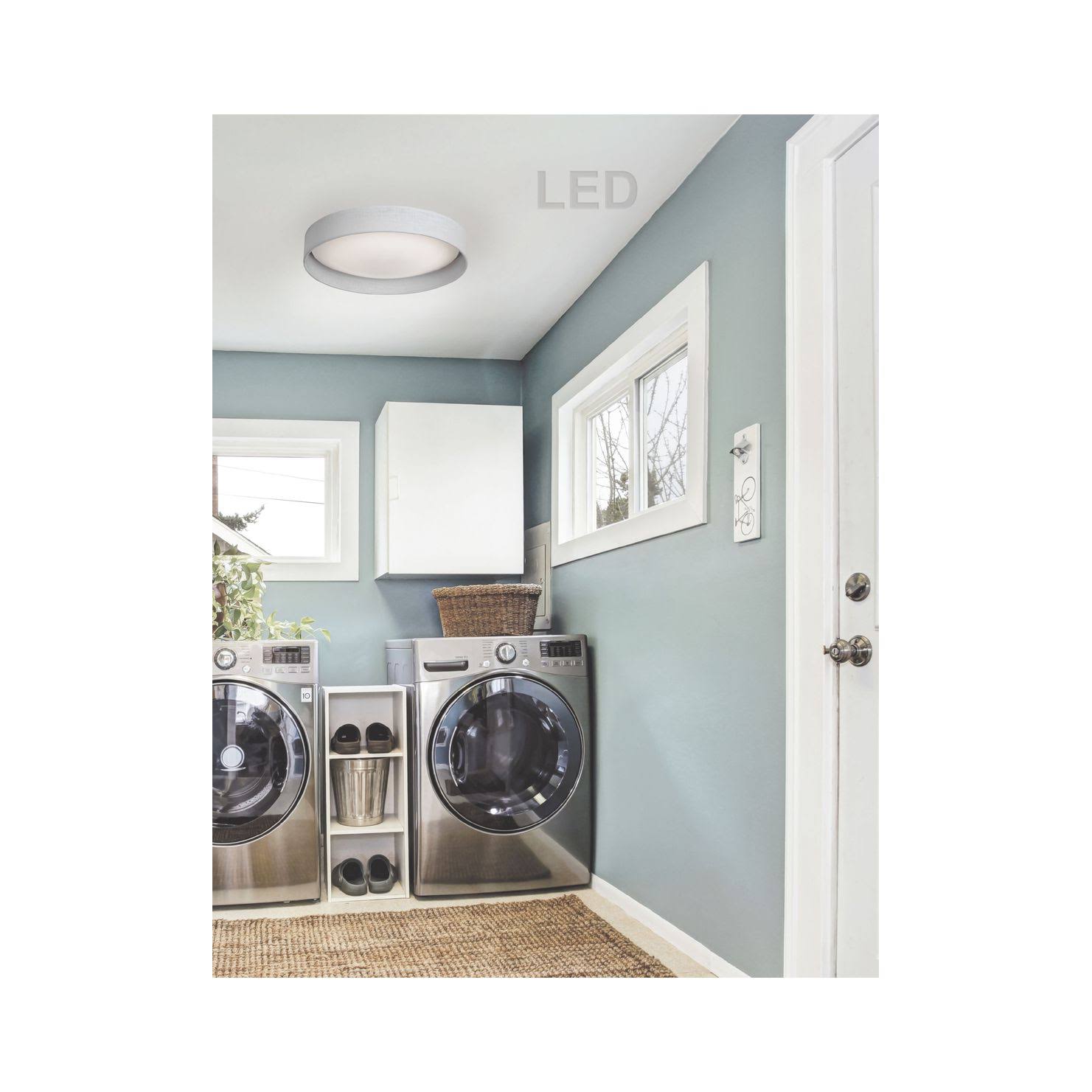 15x22 LED Flush Mount White Shade C293