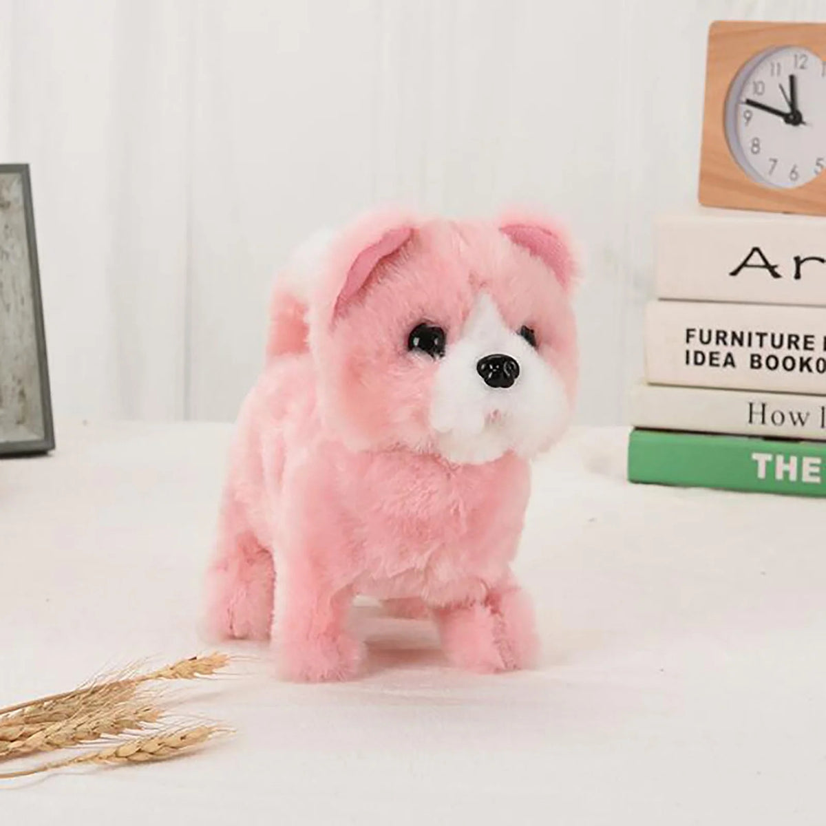 Pink Simulation Plush Dog Toy P445077