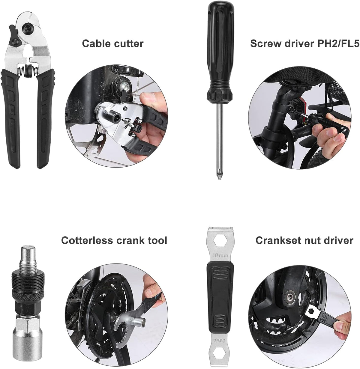 30 Piece Bike Repair Tool Kit with Storage Case V34423