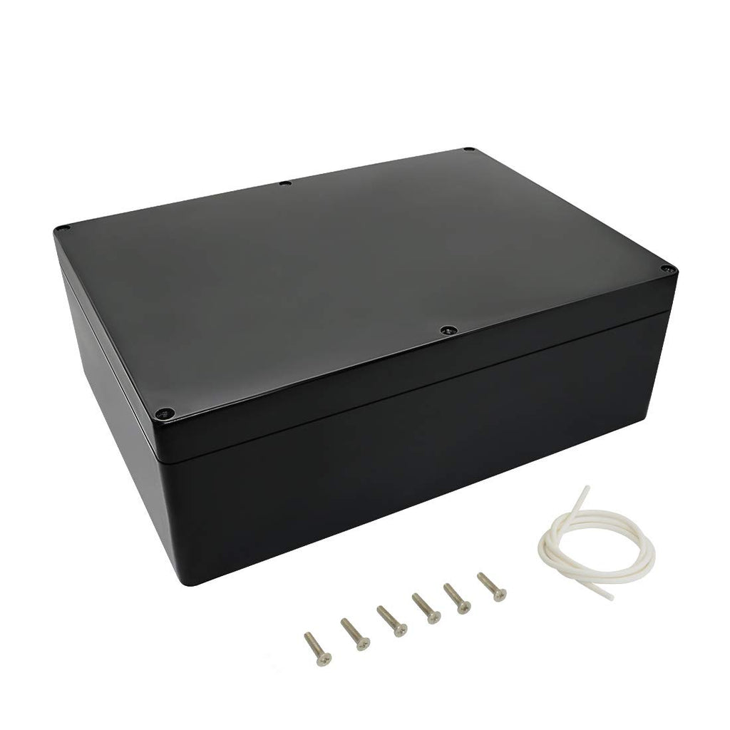 ABS Plastic Electrical Project Case Power Junction Box Black 10.4 x 7.2 x 3.7 Pack of 1 X981