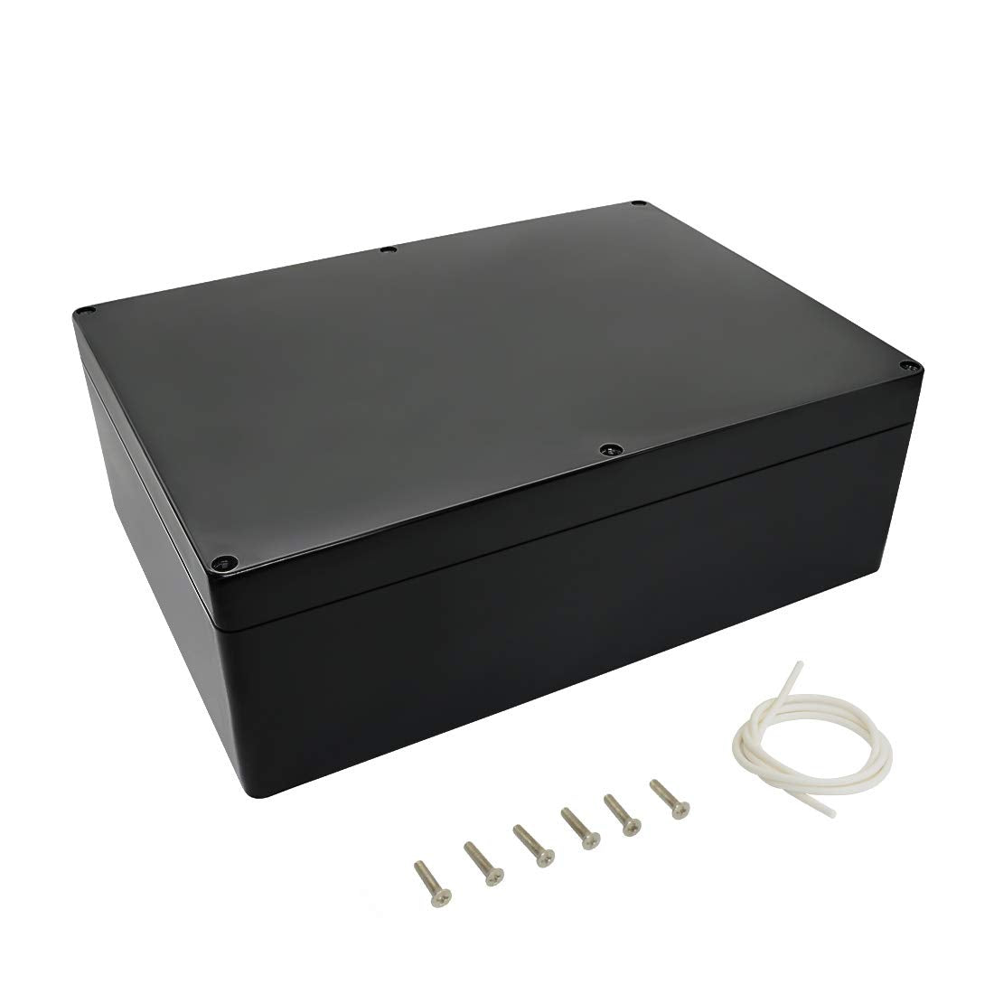 ABS Plastic Electrical Project Case Power Junction Box Black 10.4 x 7.2 x 3.7 Pack of 1 X981