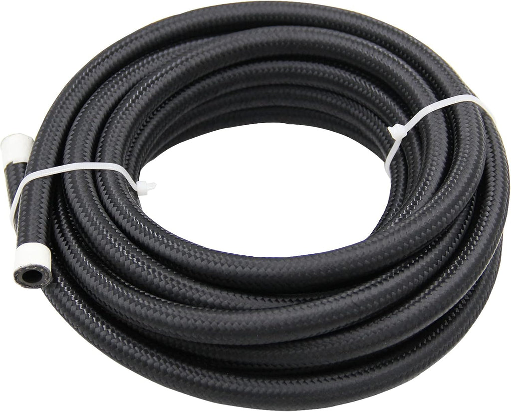 6AN 20FT Nylon Stainless Steel Braided Fuel Line Hose with 10PCS 6AN Swivel Adapter Kit J71022