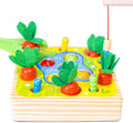 Montessori Wooden Toys Carrot Harvest Magnetic Fishing Game Q450
