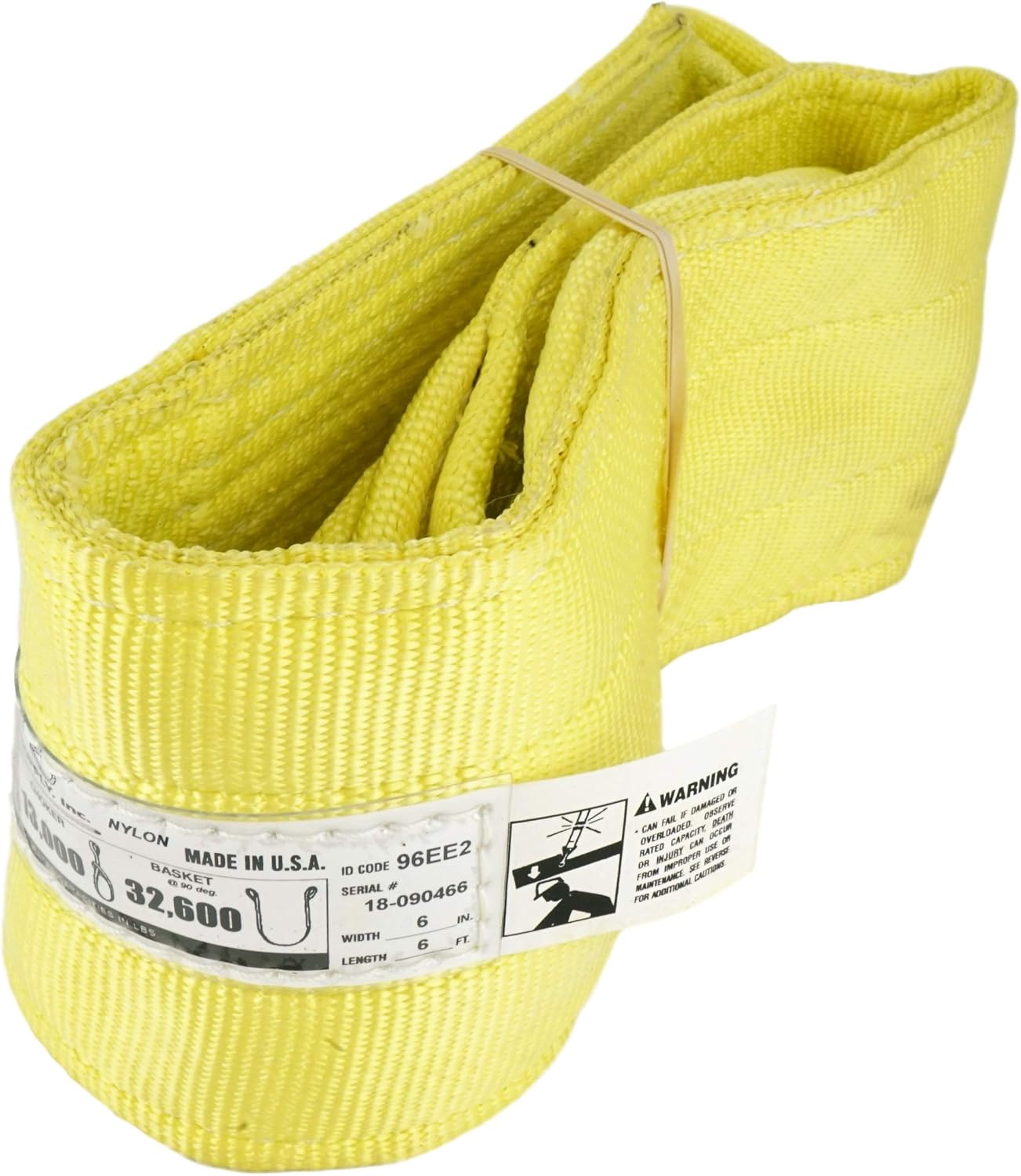 Nylon Lifting Slings, Eye & Eye, 2 Ply, 6,400 lbs Vertical, Pack of 2 C8595