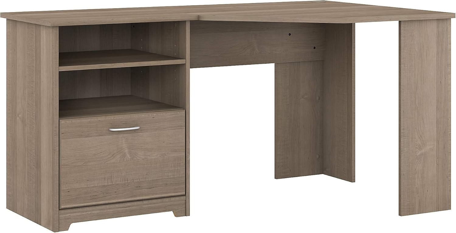 Natural Maple 60W Corner Desk with Storage K137215