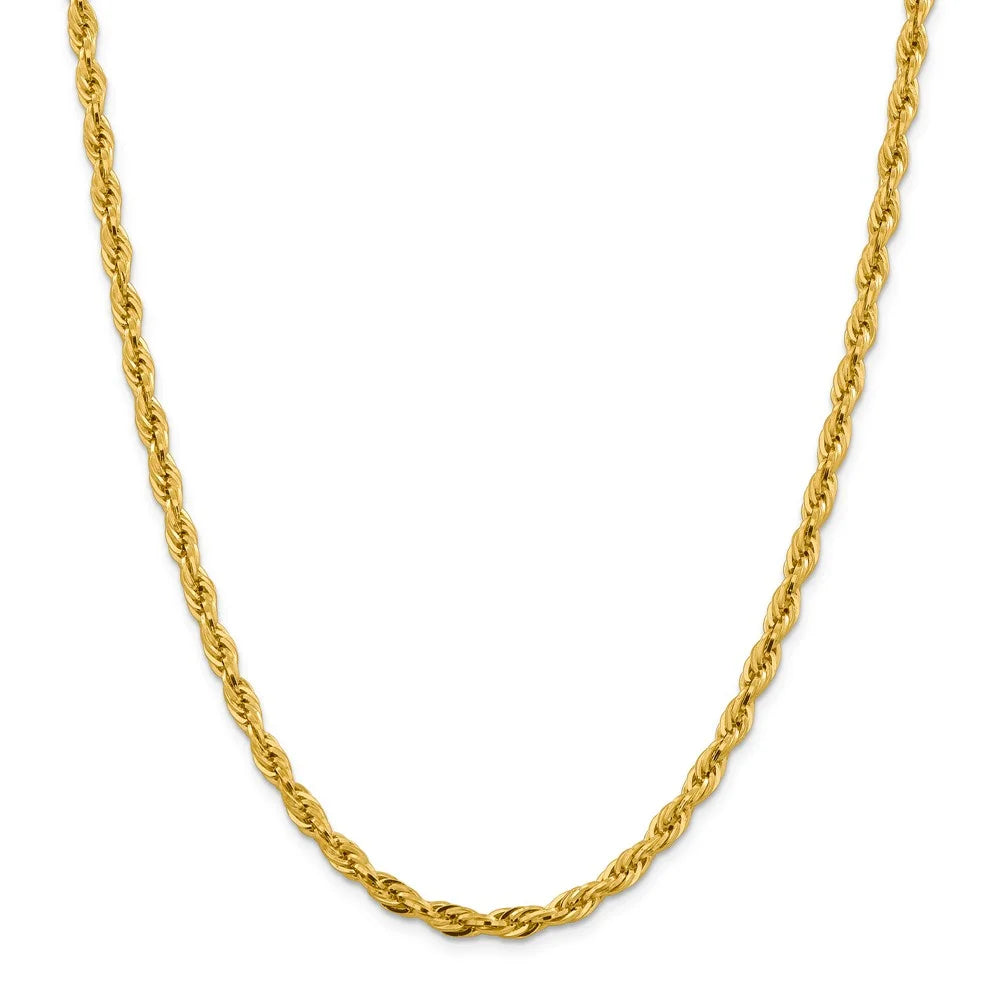 14kt Yellow Gold 4.75mm Rope Chain 24 inch Lobster Clasp M94459