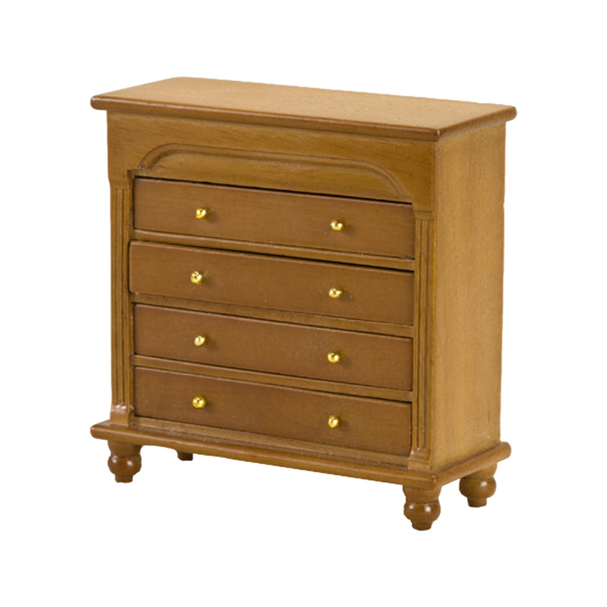 Walnut Color Wooden Dollhouse Sideboard Miniature Cabinet Furniture B13010
