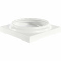 Standard Capital & Base for 8x22 Endura-Aluminum Fluted Round Columns, Textured White Finish U984315