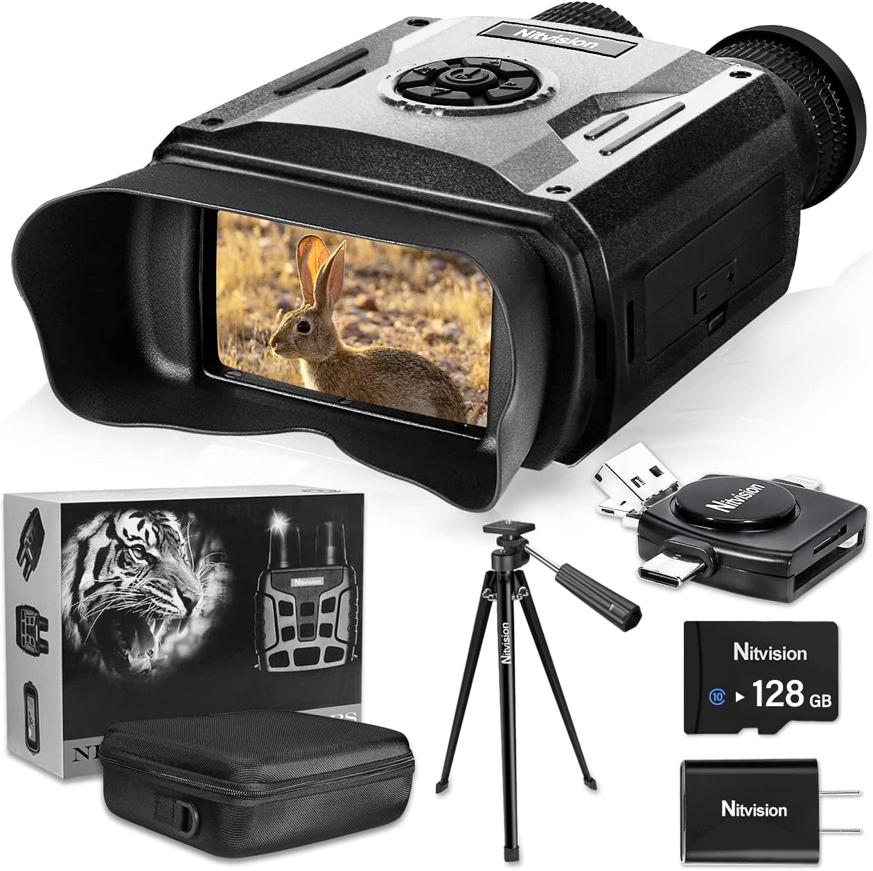 128G SD Card Infrared Night Vision Binoculars with Tripod Stand S926