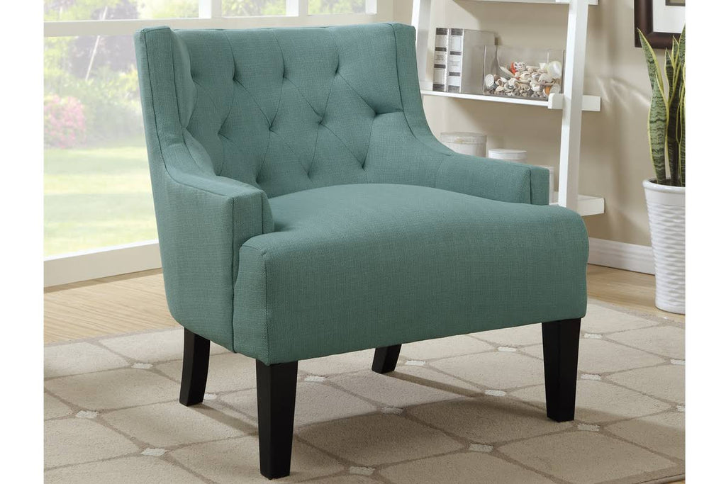 Light Blue Microfiber Accent Chair A904