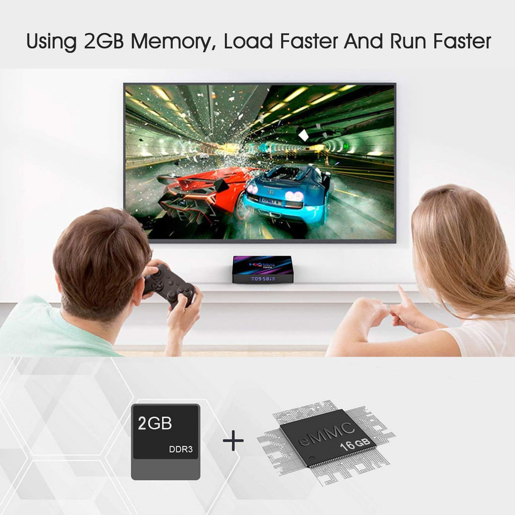 2GB RAM 16GB ROM 4K Smart TV Box Pack of 2 B569300