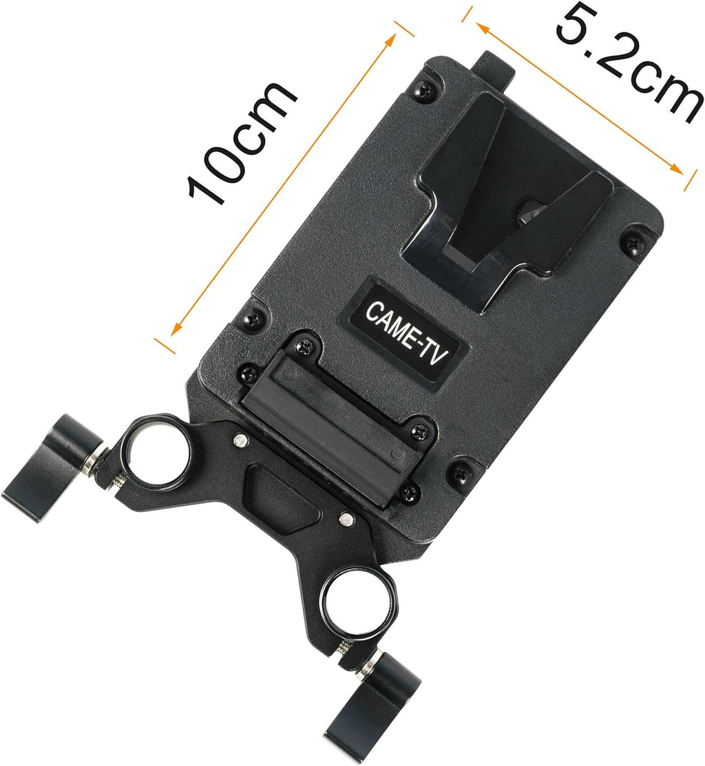 Mini V-Mount Battery Plate with 2 D-tap Outputs 15mm Rod System E5869