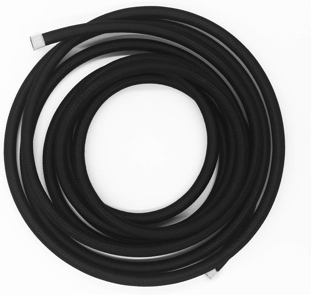 6AN 20FT Nylon Stainless Steel Braided Fuel Line Hose with 10PCS 6AN Swivel Adapter Kit J71022