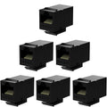 Black Cat6 Inline Coupler 6 Pack F410509