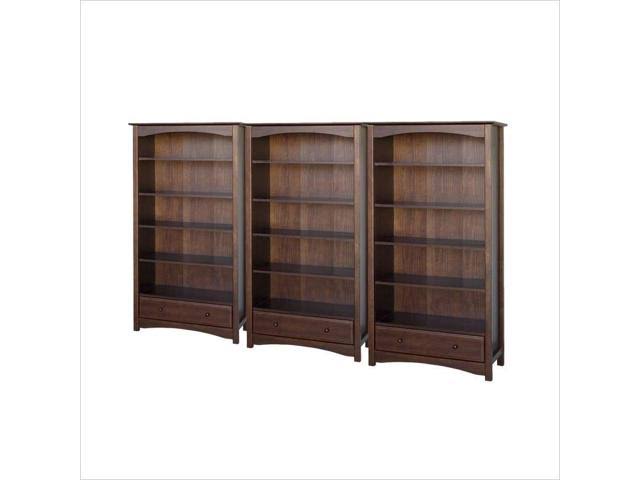 5 Shelf Wall Bookcase in Espresso B753214
