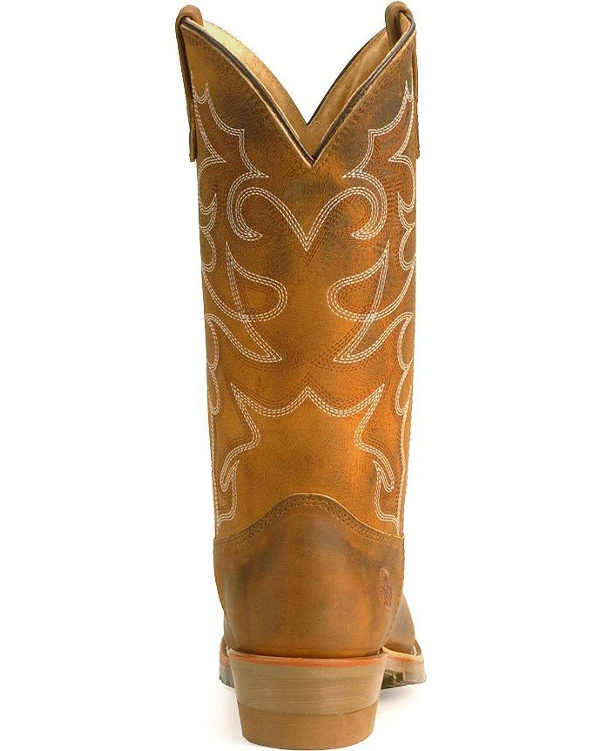 Men's Double H 12 inch Gel Ice Work Western, Size: 8, Brown H40640