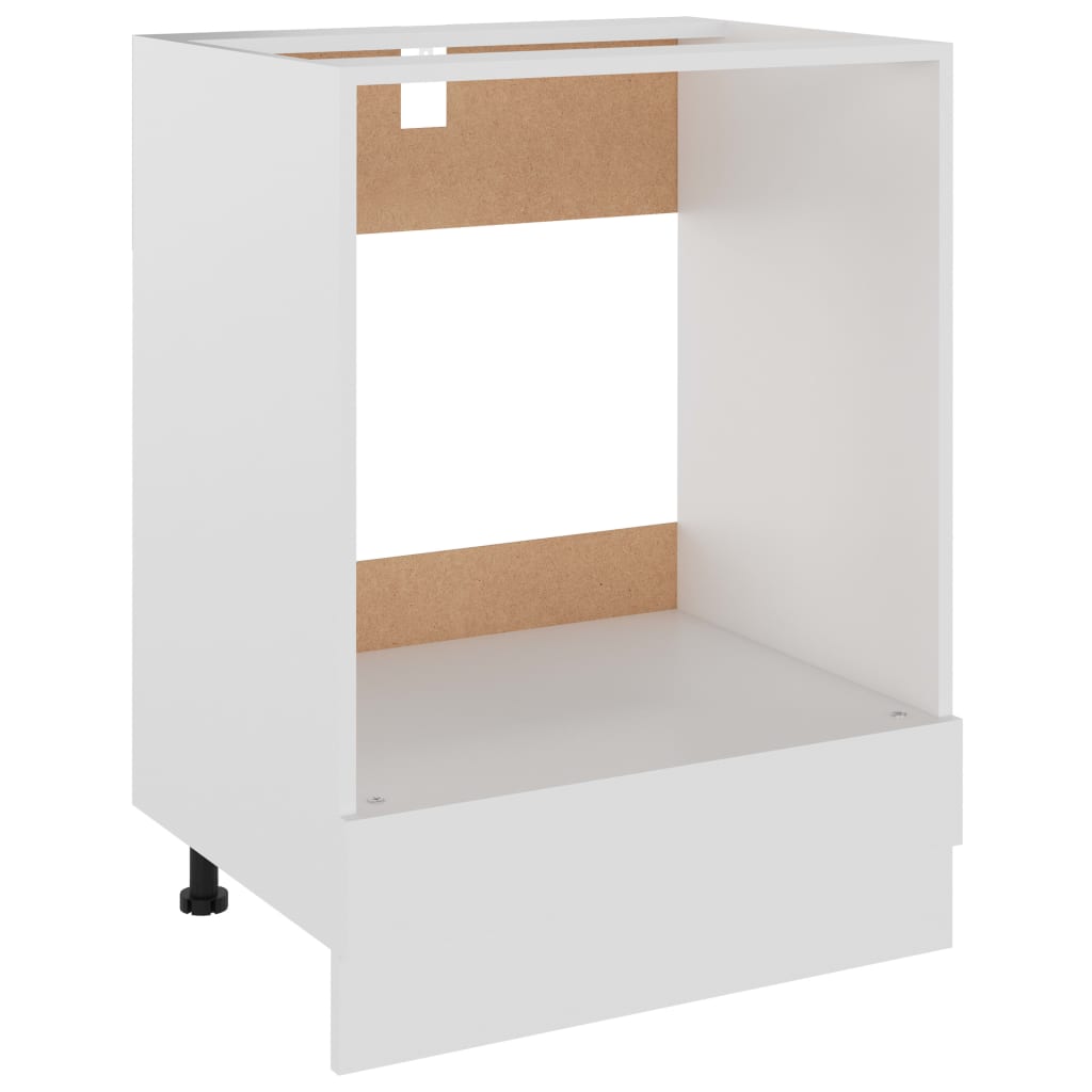 White Oven Cabinet Engineered Wood X8146
