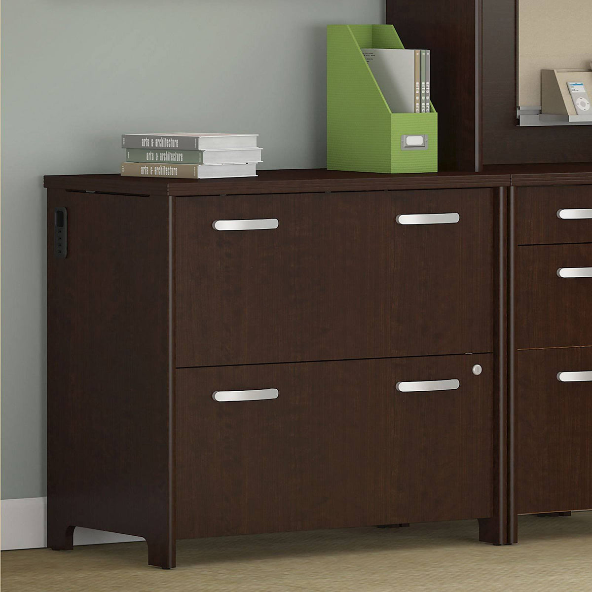 Mocha Cherry 2-Drawer Lateral File Cabinet Q40252