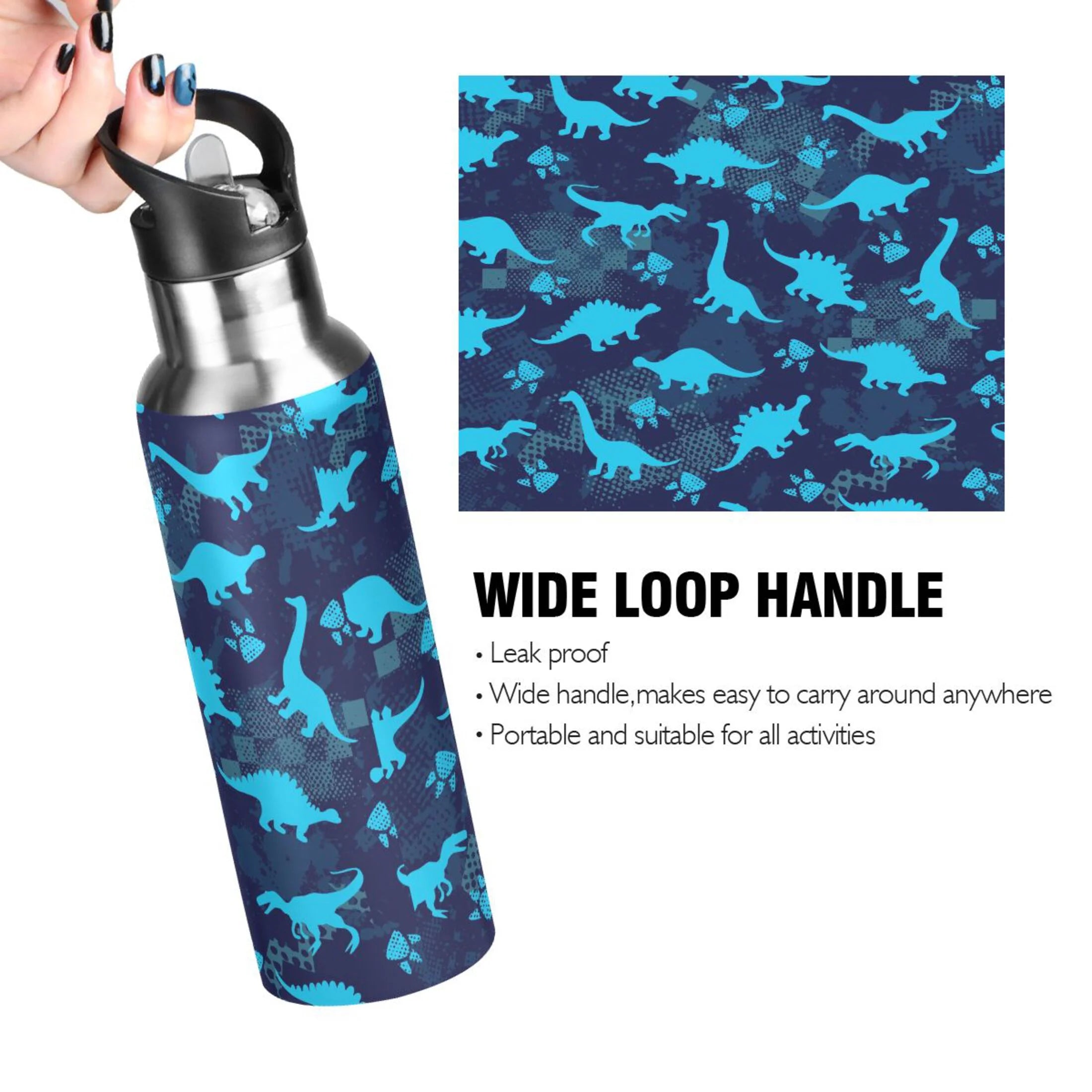 Stainless Steel Insulated Water Bottle with Straw Lid Z19958