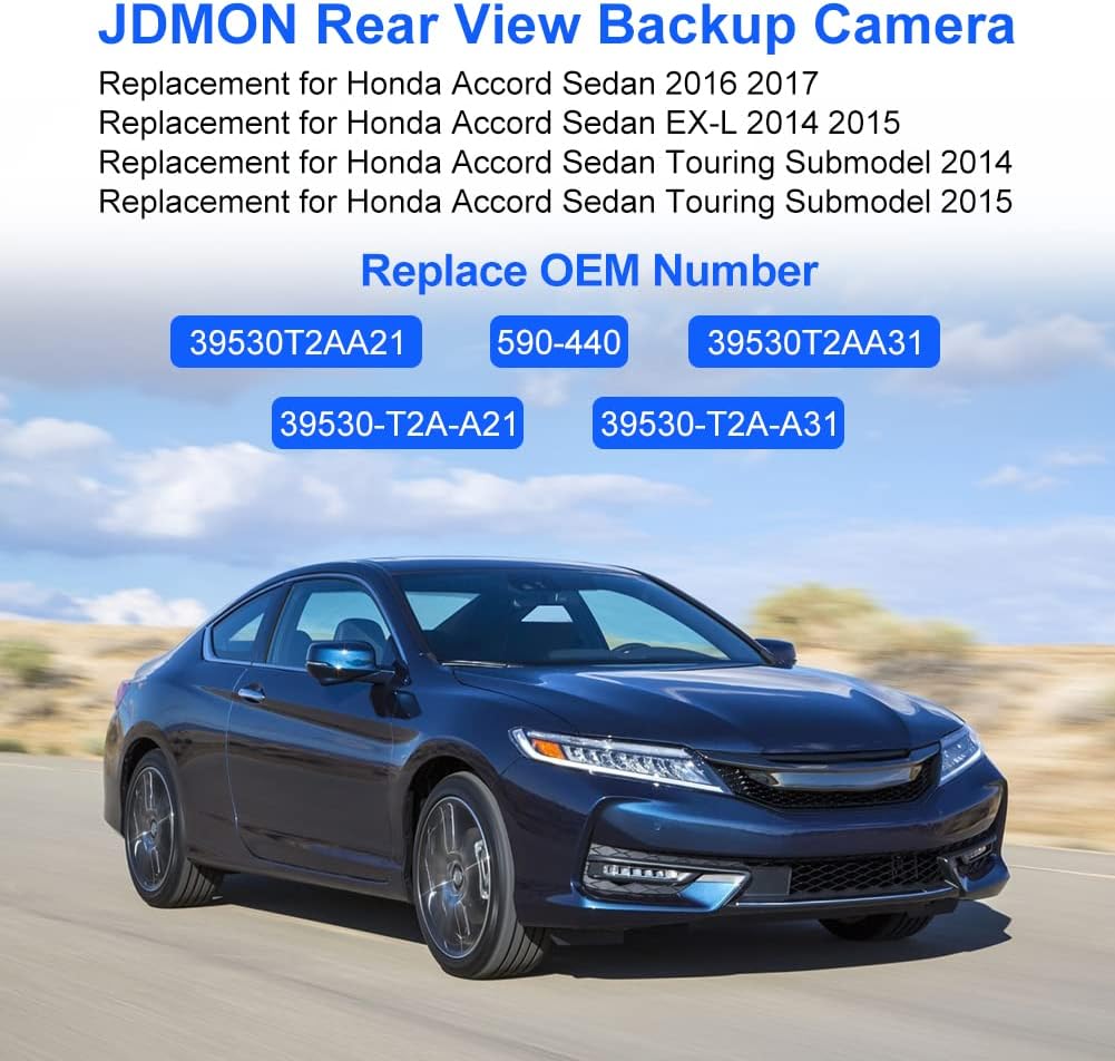 Rear View Backup Reverse Camera for Honda Accord Sedan EX-L 2014-2017 U68010